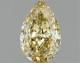 Fancy Yellow Pear Cut 1.03ct Vvs2 Lab Diamond