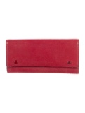 Celine 2017 Red Leather Gold-tone Hdw Snap Wallet