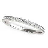 14k White Gold Round .18ct Diamond Wedding Band