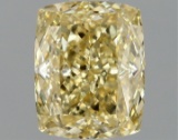 Fancy Yellow Cushion Cut 1.56ct Vvs2 Lab Diamond