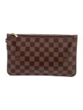 Louis Vuitton Ebene Neverfull Brown Clutch