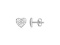 14k Gold Scribble Heart Stud Earrings
