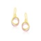 14k Tri-color Gold Open Entwined Circles Earrings
