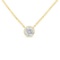 10k Gold .33ct Diamond Modern Bezel-set Necklace