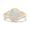 10k Two-tone Gold .75ct Diamond Swirl Ring
