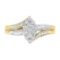 10k Two-tone Gold .50ct Diamond Marquise Ring