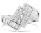 14k Wgold 2.21ct Diamond Kite-set Bypass Ring