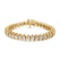 Certified 18k Gold 5.00ct Diamond S-link Bracelet