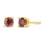 Classic 14k Gold Round .33ct Pink Diamond Earrings