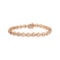 Elegant Gold-pl .29ct Diamond Teardrop Bracelet