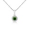 Round .20ct Green Diamond Solitaire Necklace