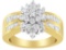10k Gold Marquise .96ct Diamond Cluster Ring