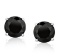 14k Wgold Round 1.00ct Black Onyx Stud Earrings