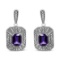 Elegant 2.65ct Amethyst & Diamond Accent Earrings