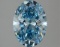 Fancy Blue Oval Cut 2.86ct Vs1 Lab Diamond