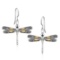 18k Gold & Silver Baroque Dragonfly Earrings