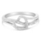 Elegant Round .13ct Diamond Open Heart Ring