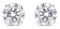 14k White Gold Round 1.50ct Diamond Stud Earrings