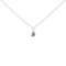 10k Gold .32ct Emerald & Diamond Halo Necklace