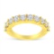 14k Gold-pl. Round 2.00ct Diamond 10-stone Ring