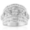 Exquisite 2.00ct Diamond Multi-row Cocktail Ring