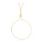 14k Gold Lariat Style Heart Motif Bracelet
