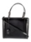 Christian Dior Vtg Blk Leather Beaded Top Hdl Bag