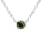 Round .20ct Green Diamond Necklace
