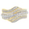 10k Gold 1.08ct Diamond Multi-row Wave Bypass Ring