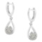 Round .23ct Diamond Drop & Dangle Hoop Earrings