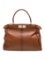 Fendi Brown Leather Turn-lock Closure Top Hdl Bag