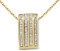 14k Gold Princess 2.50ct Diamond Block Necklace