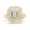 10k Gold 1.06ct Diamond Double Halo Cocktail Ring
