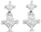 14k Wgold Princess 1.00ct Diamond Drop Earrings