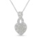 Elegant Round .35ct Diamond Heart Necklace