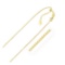 10k Gold Adjustable Box Chain With Heart Dangle