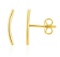 14k Gold Curve Climber Post Earrings