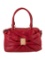 Salvatore Ferragamo Red Leather Zip Top Hdl Bag
