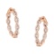 10k Rgold 1.10ct Diamond Twisted Hoop Earring