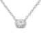 14k Gold Oval .50ct Diamond Solitaire Necklace