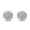 Sparkling .50ct Diamond Floral Halo Earrings