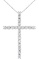 Niteround 4.00ct Diamond Cross Pendant Necklace