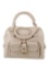 Jimmy Choo Neutrals Leather Zip Cls Top Hdl Bag