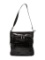 Brighton Black Leather Silver-tone Hdw Shldr Bag
