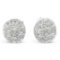Elegant Round .15ct Diamond Cluster Stud Earrings