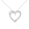 Round .25ct Diamond Woven Double Heart Necklace