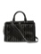 Tory Burch Prt Blk Leather Lasercut Top Hdl Bag