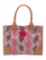 Tory Burch Floral Print Neutrals Canvas Tote