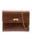 Nina Ricci Brn Leather Bow & Chain-link Shldr Bag