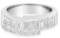 14k W. Gold Multi-cut 1.94ct Diamond Bypass Band